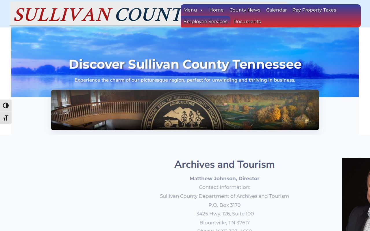 Sullivan County archives contact for older arrest and government records